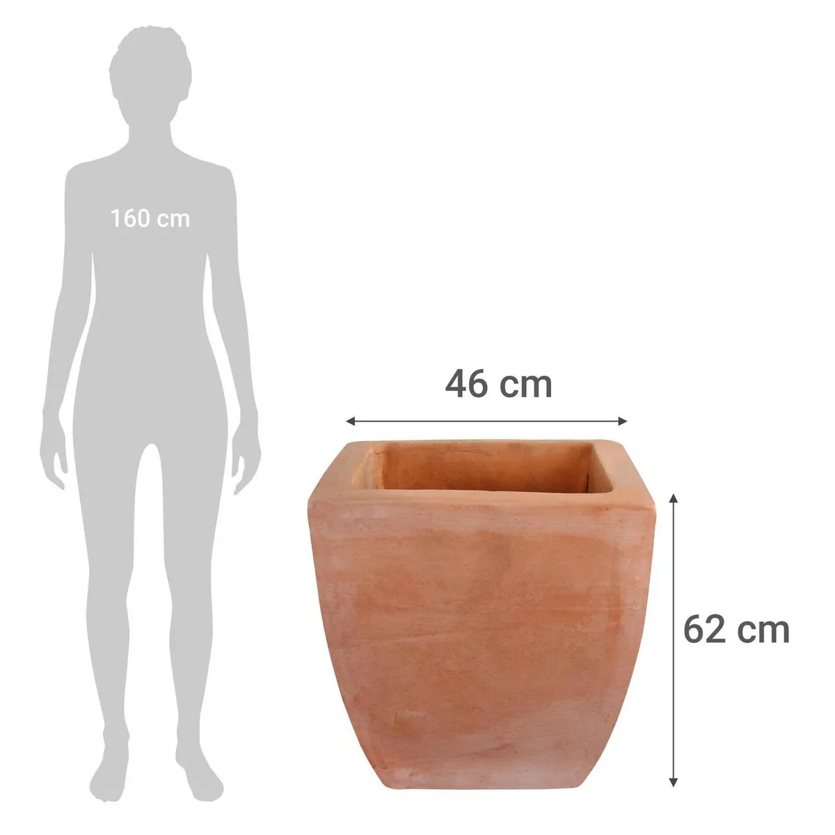 JUST HOME COLLECTION - Macetero de arcilla terracota