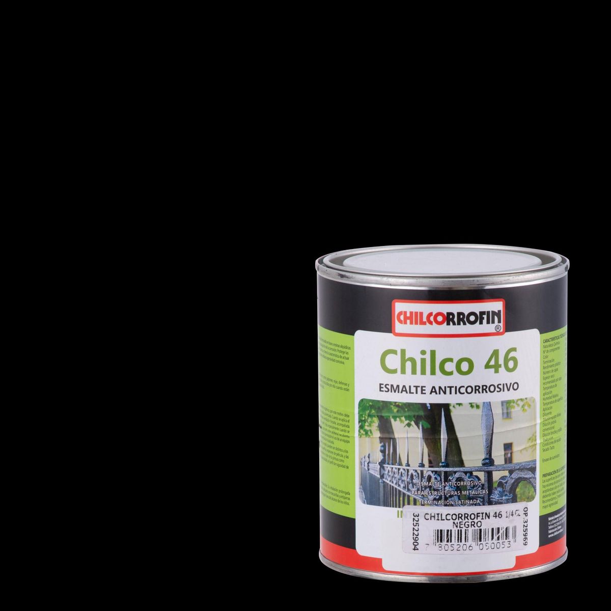 CHILCORROFIN - Esmalte Anticorrosivo Tarro 0.25 galón(es) Mate Negro