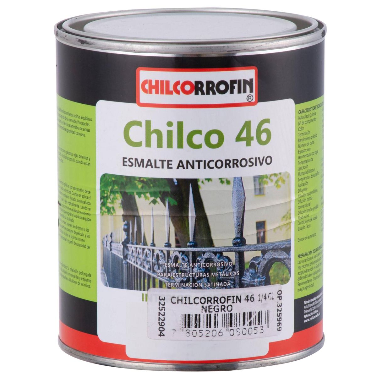 CHILCORROFIN - Esmalte Anticorrosivo Tarro 0.25 galón(es) Mate Negro