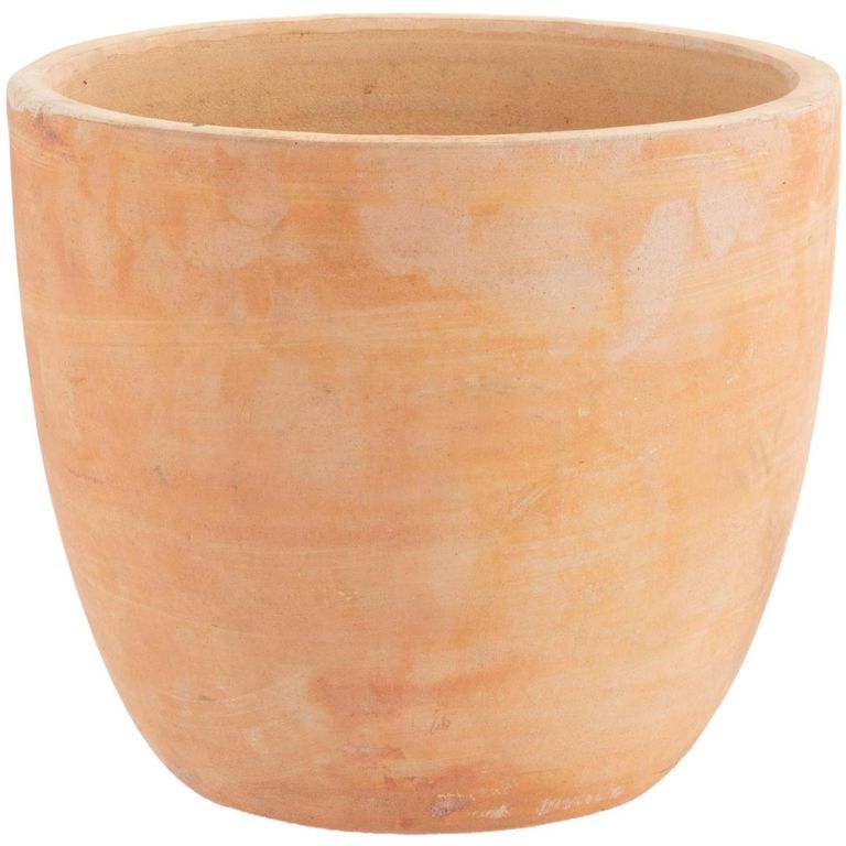 Macetero redondo de arcilla terracota