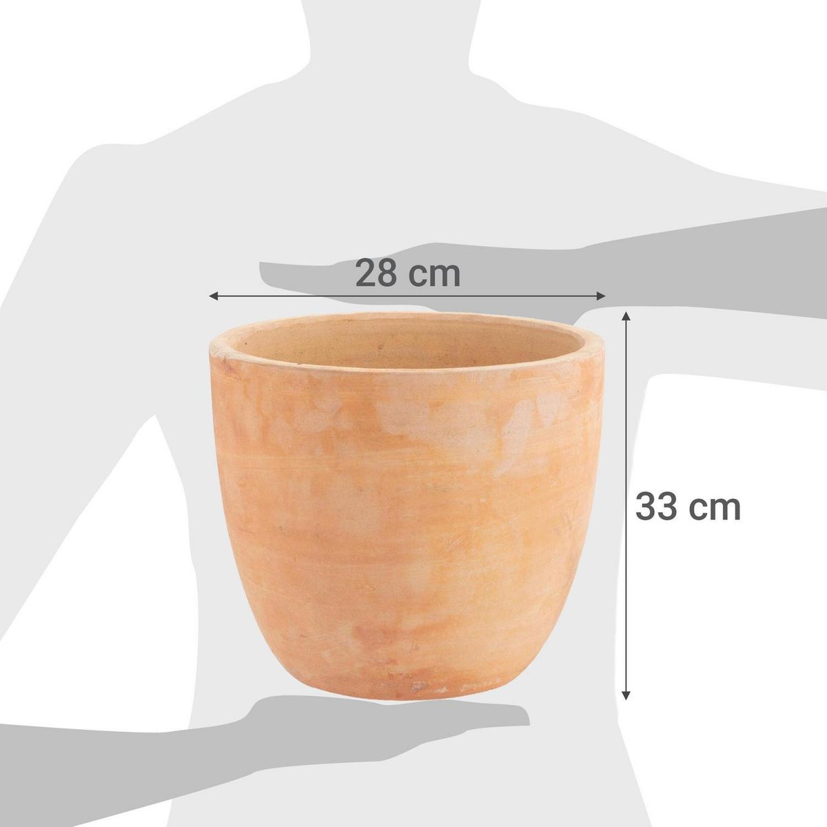 JUST HOME COLLECTION - Macetero redondo de arcilla terracota