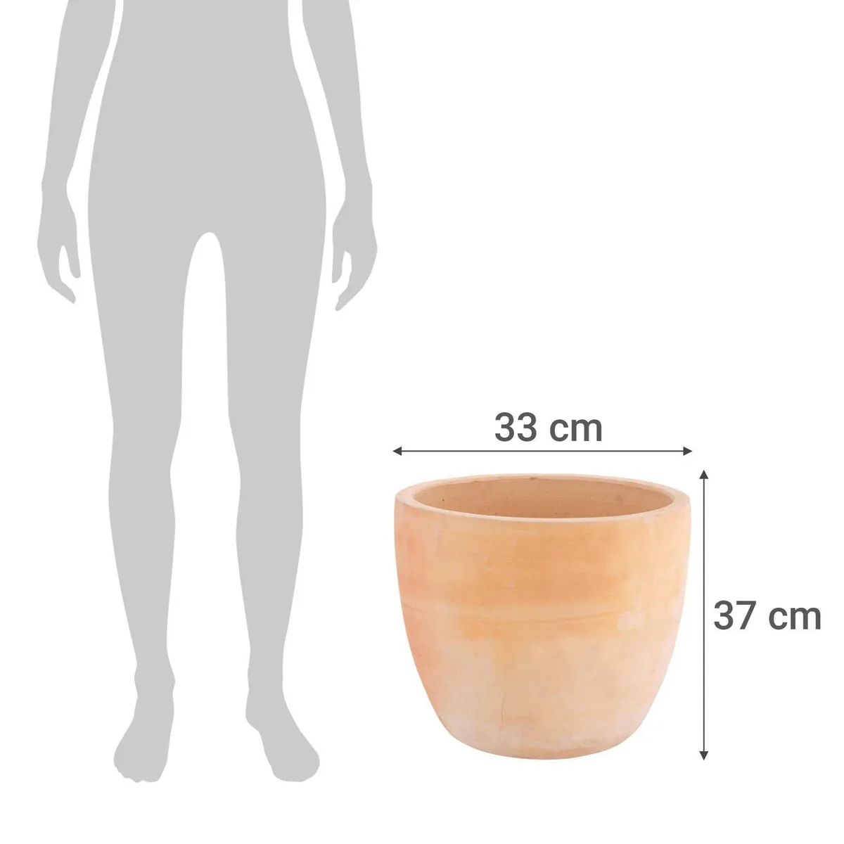 JUST HOME COLLECTION - Macetero redondo de arcilla terracota