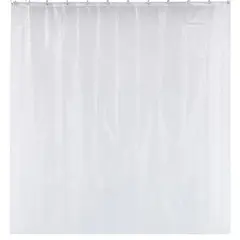 JUST HOME COLLECTION - Cortina de baño Clear Ramón PVC 180x180 cm blanco