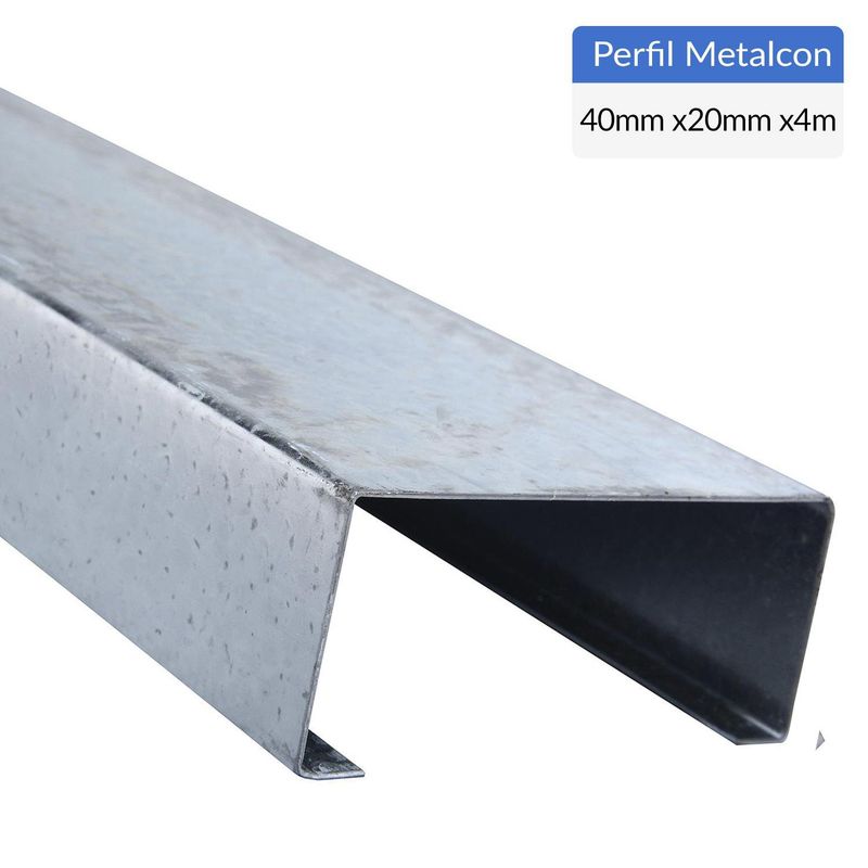 GENERICO - Perfil C Metalcon Estructural Metal 90x20x0.85 mm 4 m