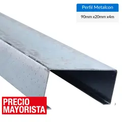 GENERICO - Perfil C Metalcon Estructural Metal 90x20x0.85 mm 4 m