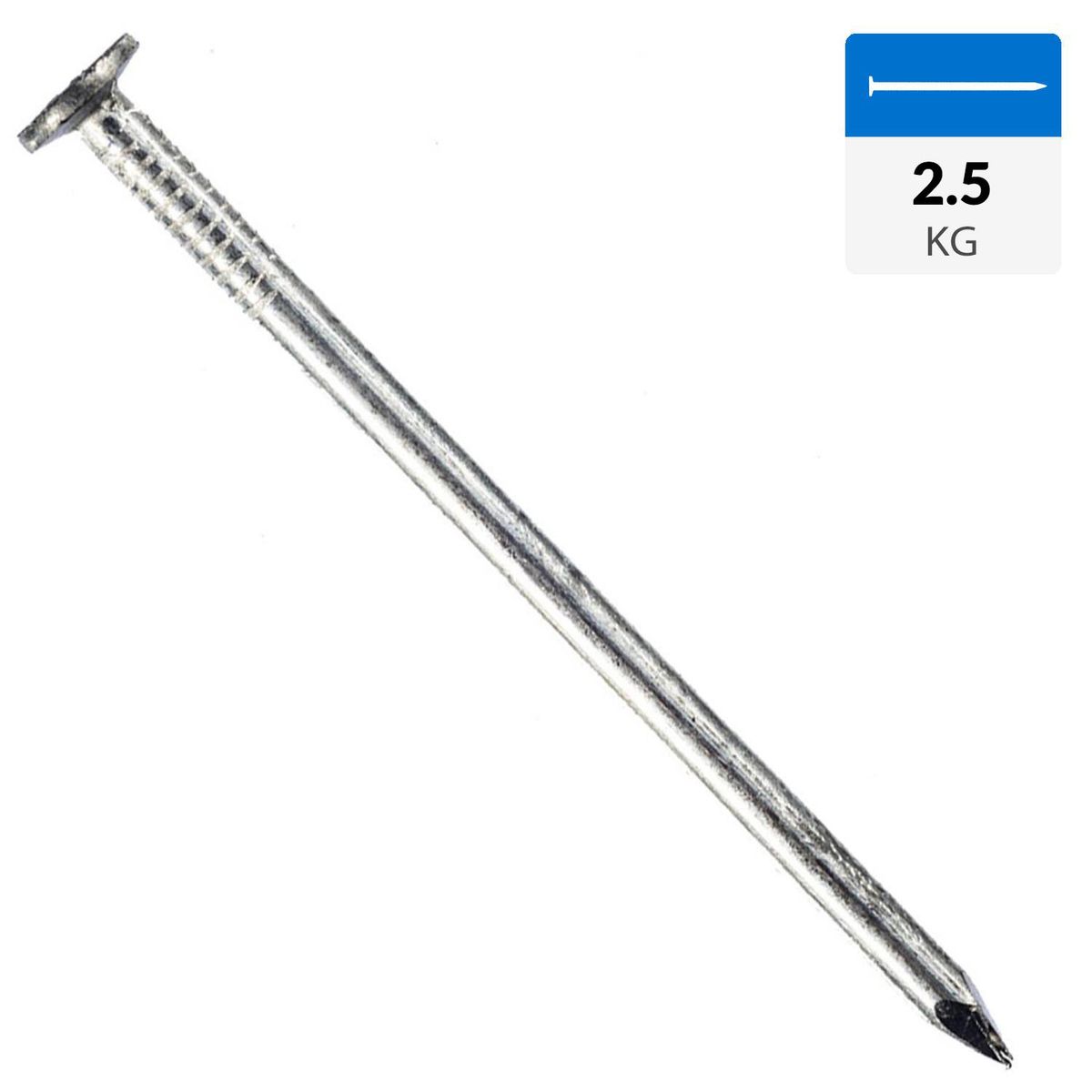 INCHALAM - Clavo corriente galvanizado 3" x 10 mm 2,5 kg