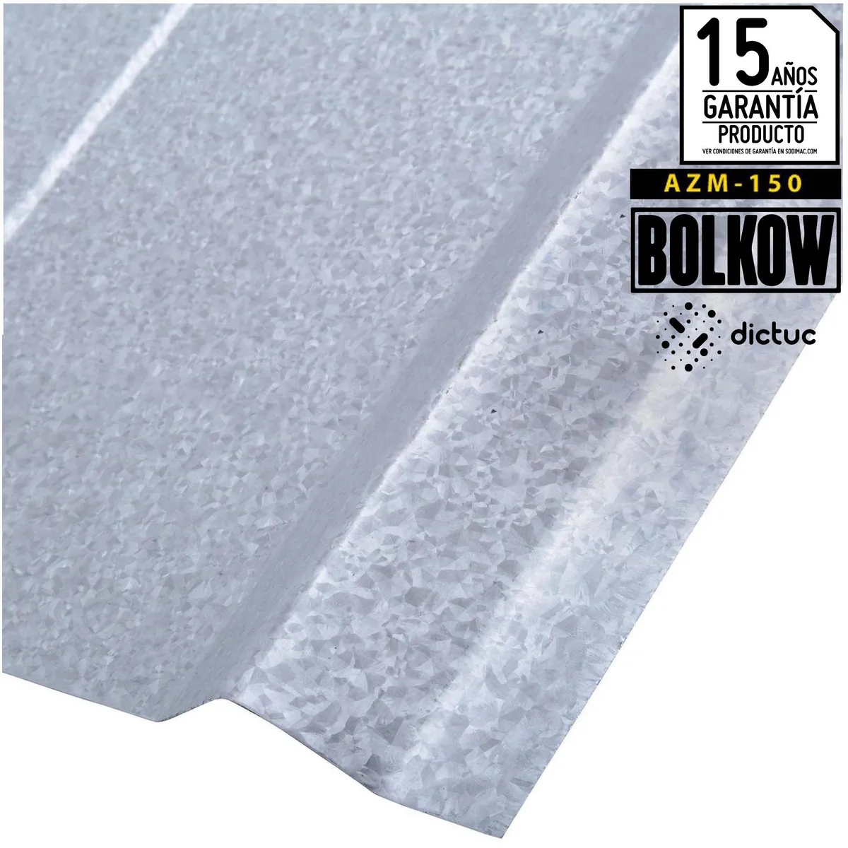 BOLKOW - Plancha Zinc 5V 0.4 mm 89.5x250 cm Gris AZM150