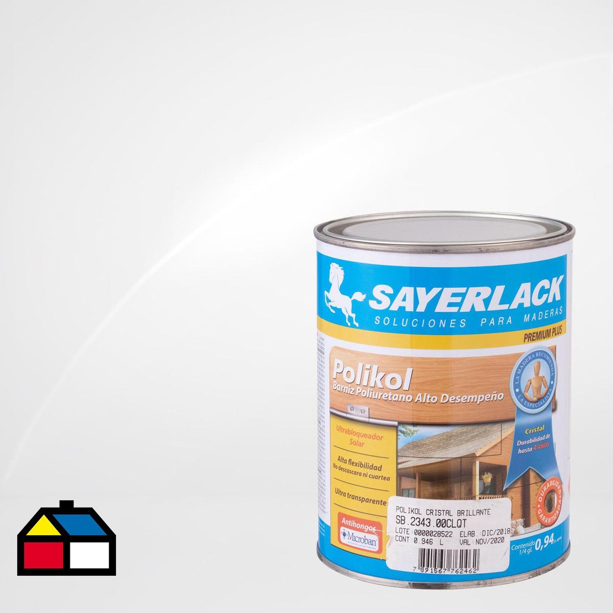 SAYERLACK - Barniz Poliuretano Brillante 0.25 galón(es) Trasparente