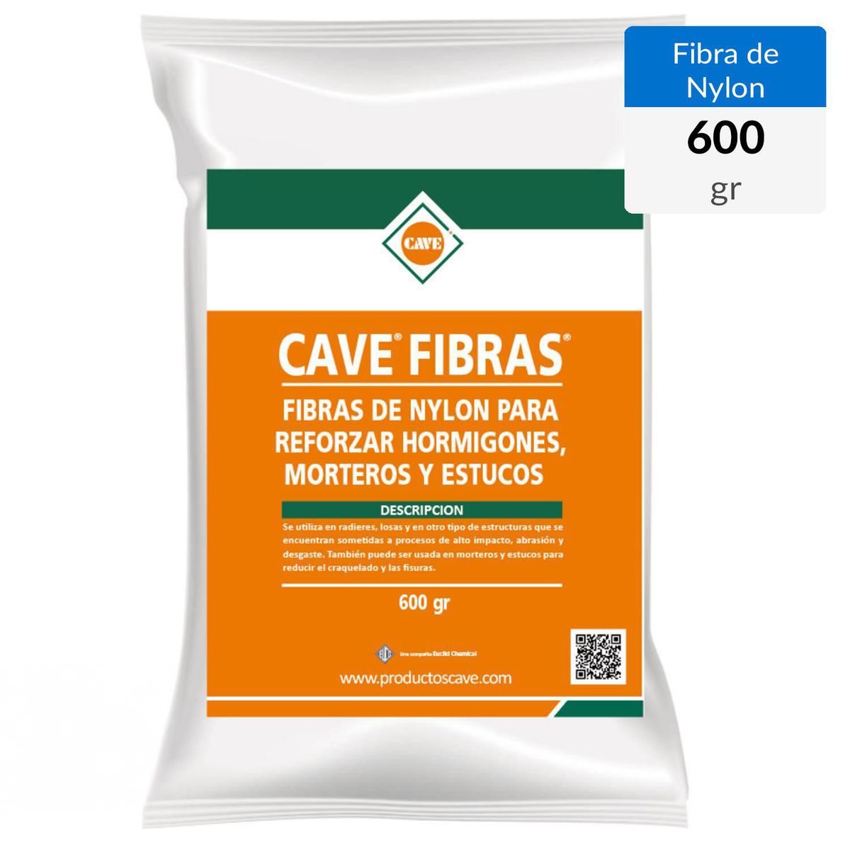 CAVE - Fibra Refuerzo Hormigón Mortero 600 Gr Fibras