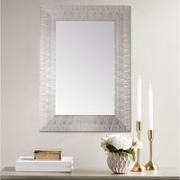 Espejo Pared Forma Rectangular 70x50 cm Plateado Deco