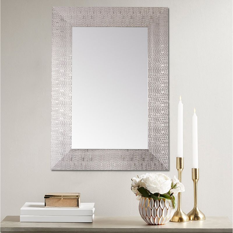 JUST HOME COLLECTION - Espejo Decorativo Forma Rectangular 70x50 cm Plateado