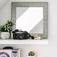 Espejo cuadrado 40x40 cm plateado