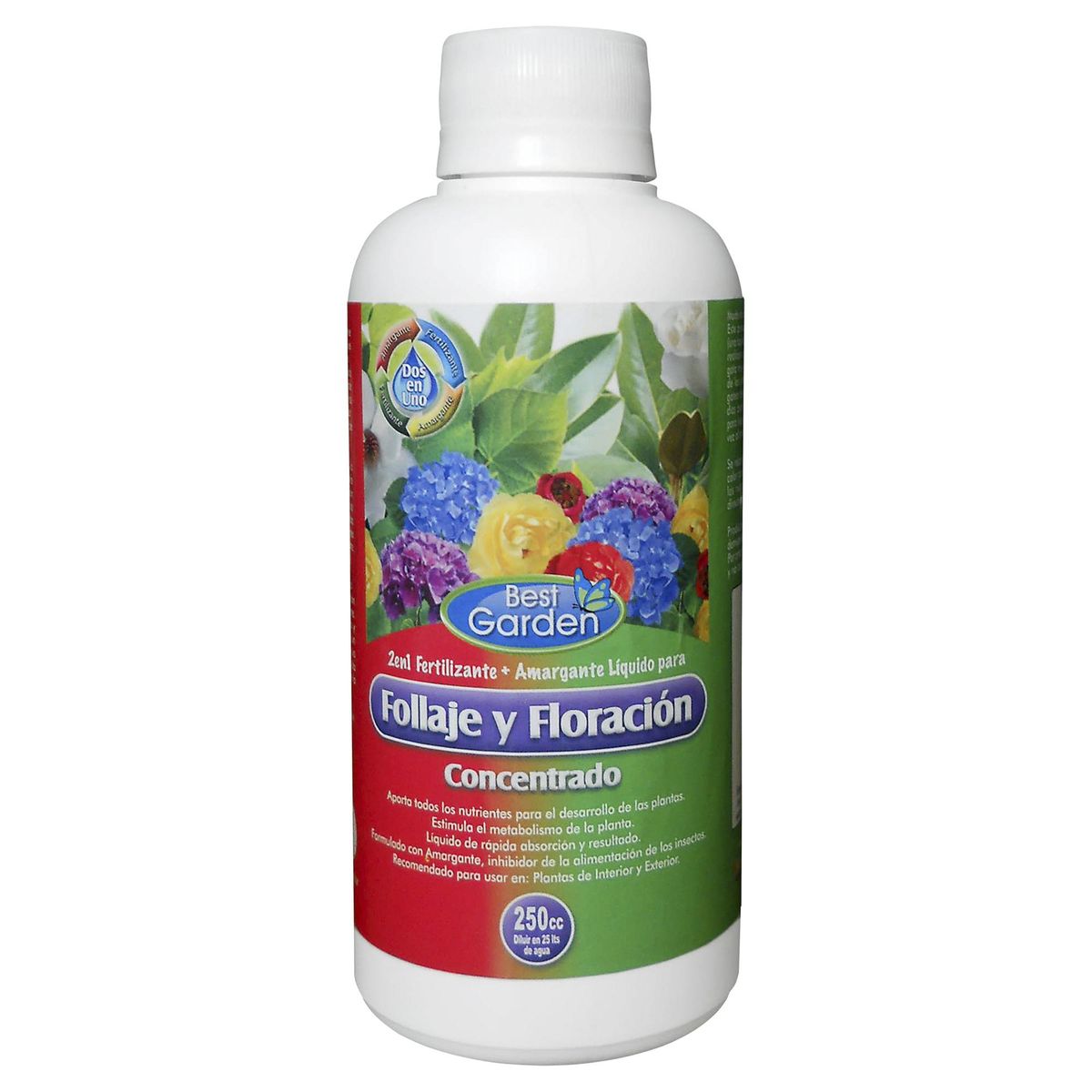 BEST GARDEN - Fertilizante líquido para plantas y flores 250 ml frasco
