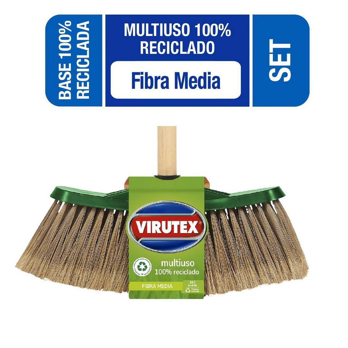 VIRUTEX - Escobillón multiuso 100% reciclado fibra media