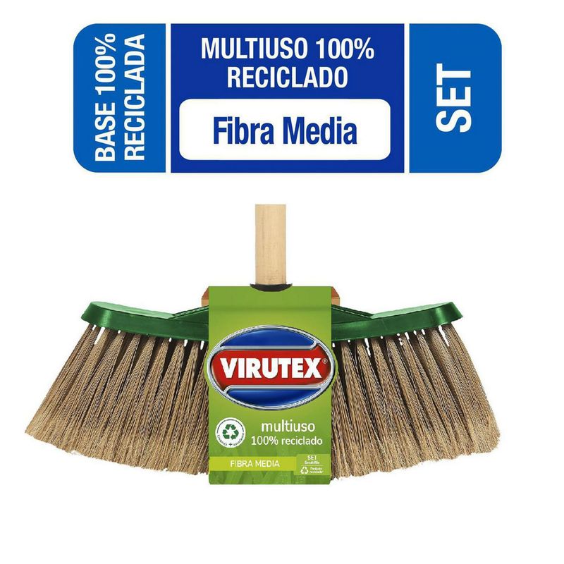 VIRUTEX - Escobillón multiuso 100% reciclado fibra media