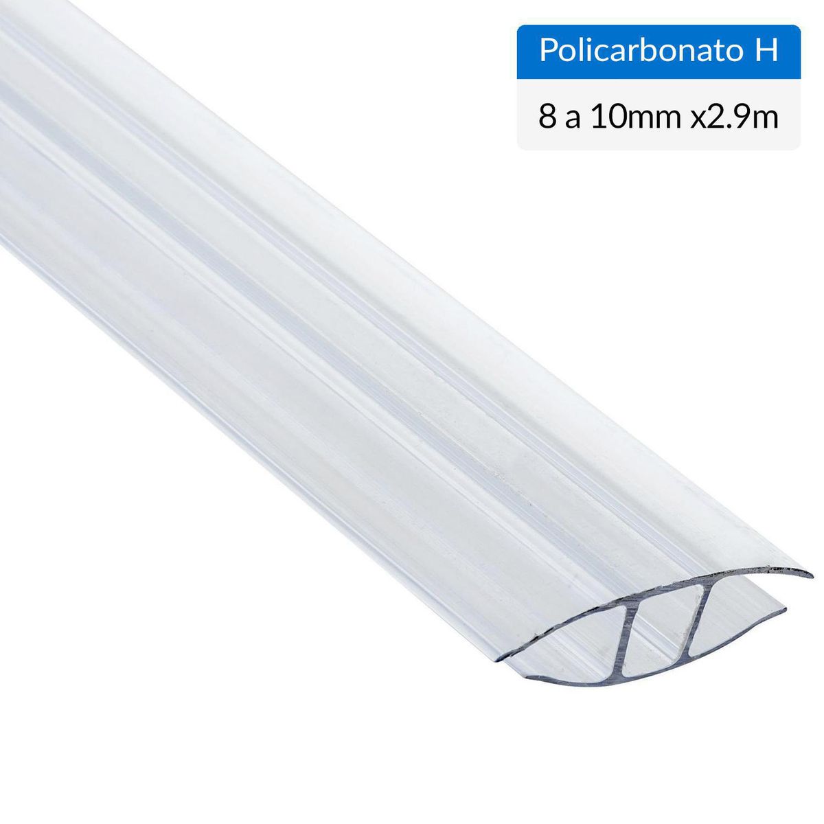 DVP - Perfil Policarbonato H 2.9m x 8 a 10mm Traslúcido