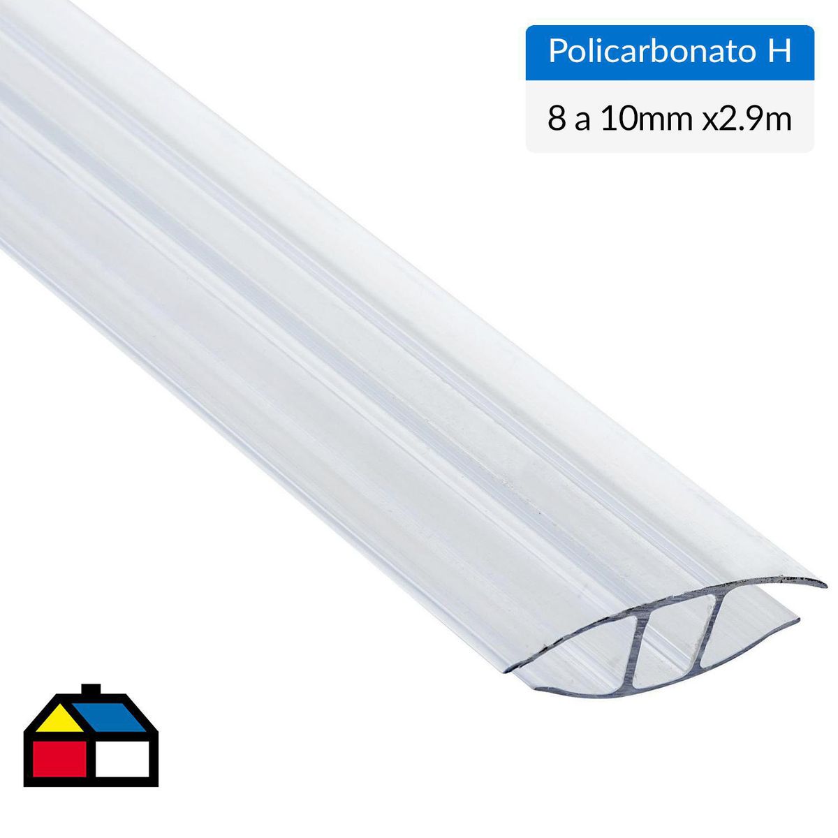 DVP - Perfil Policarbonato H 2.9m x 8 a 10mm Traslúcido