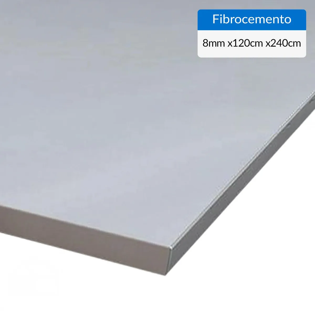 VOLCANBOARD - Plancha Fibrocemento Lisa 8 mm 120x240 cm Blanco