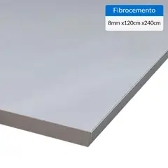 VOLCANBOARD - Plancha Fibrocemento Lisa 8 mm 120x240 cm Blanco