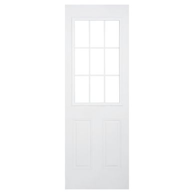 Puerta Medio Cuerpo Acero Vidrio Termopanel Blanco