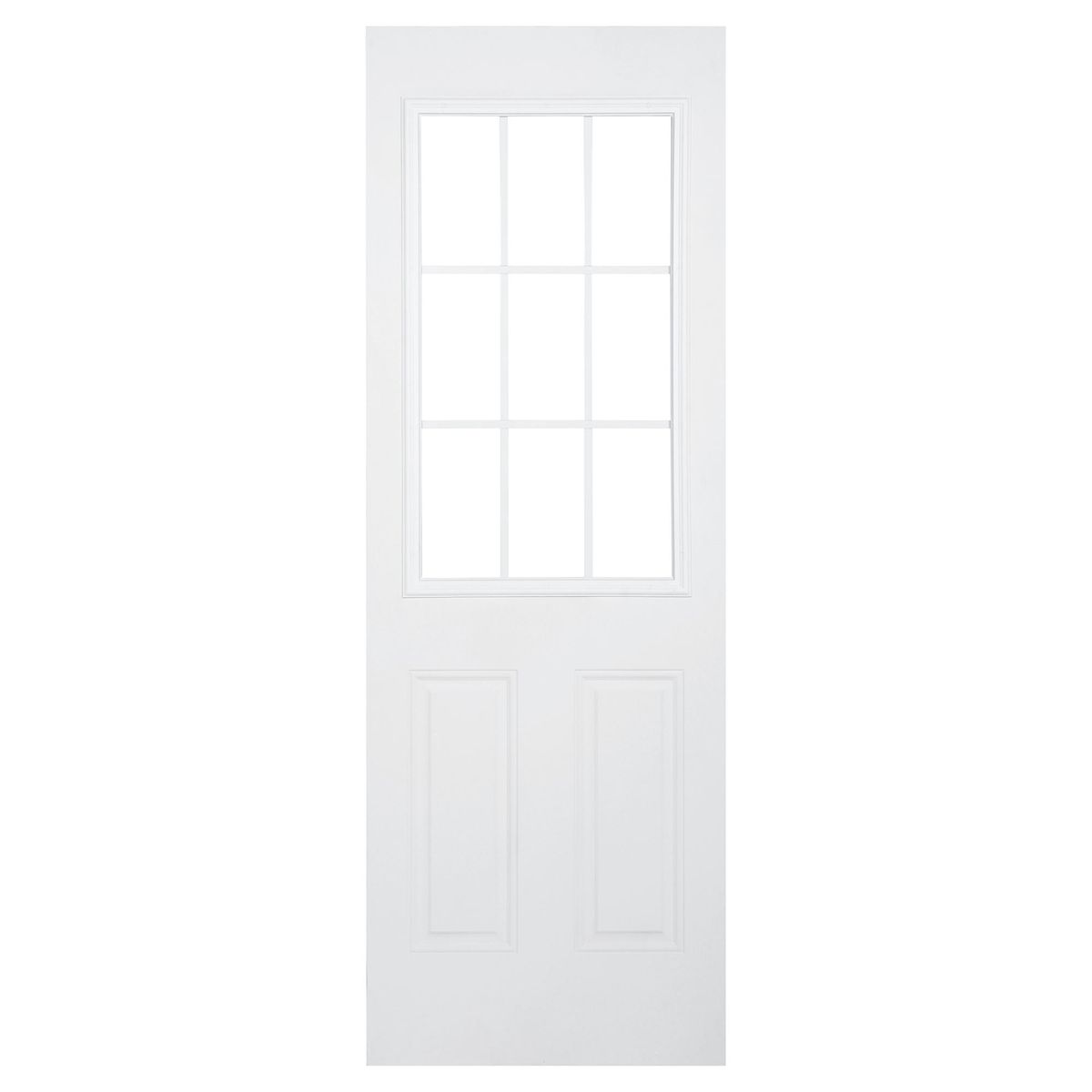 HOLZTEK - Puerta Medio Cuerpo Acero Vidrio Termopanel Blanco