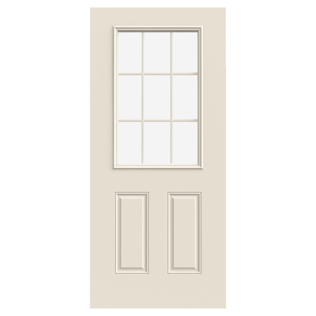 HOLZTEK - Puerta Medio Cuerpo Acero Vidrio Termopanel Blanco