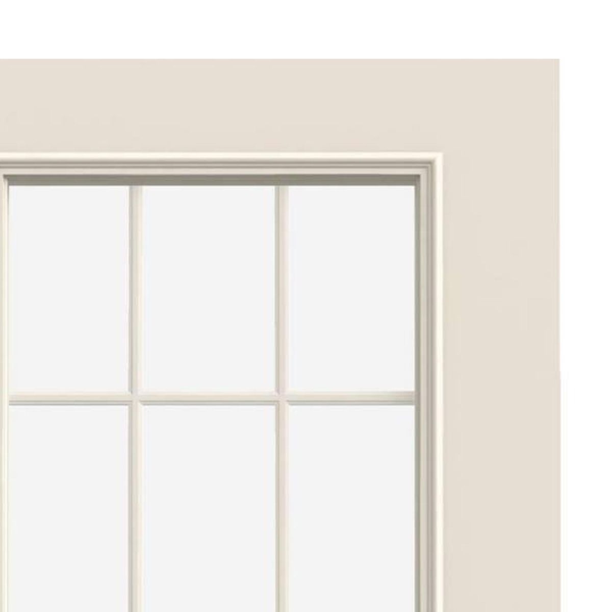 HOLZTEK - Puerta Medio Cuerpo Acero Vidrio Termopanel Blanco