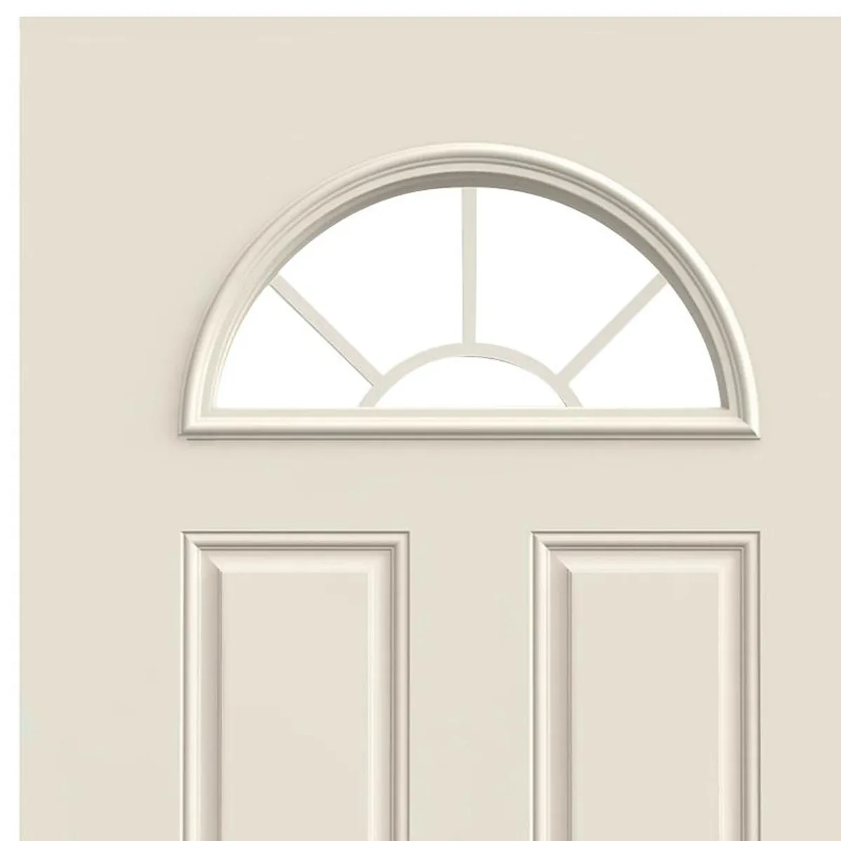 HOLZTEK - Puerta Exterior Acero Media Luna Blanco