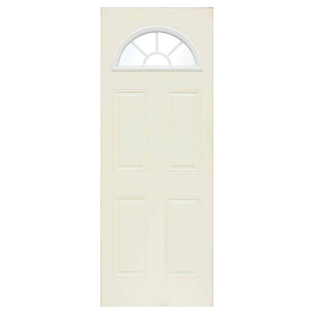 HOLZTEK - Puerta Exterior Acero Media Luna Blanco