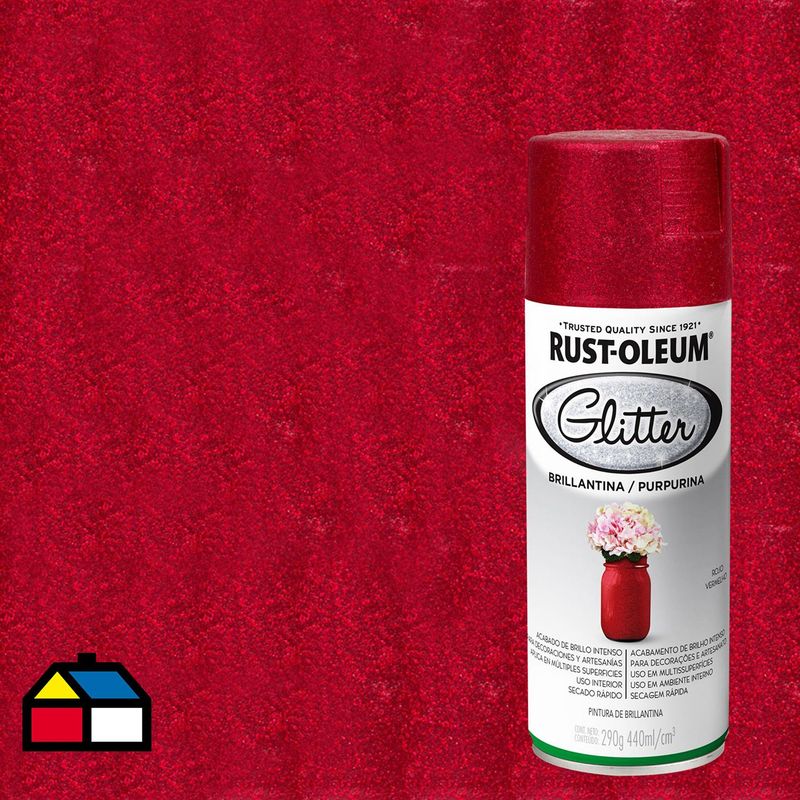 RUST OLEUM - Pintura en spray brillantina 340 ml rojo