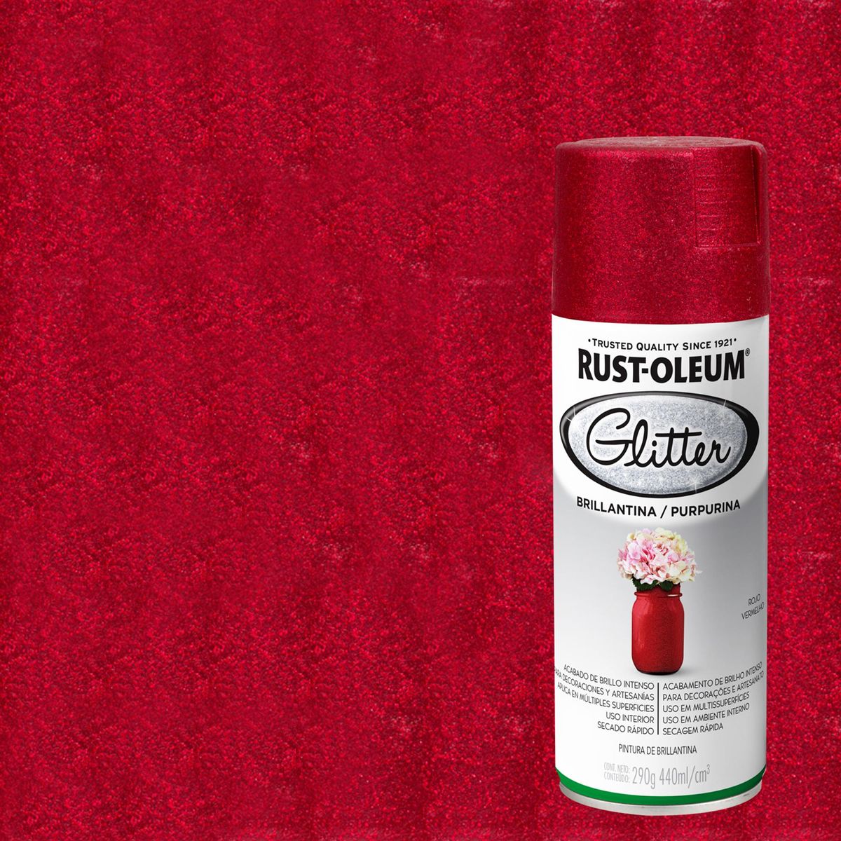 RUST OLEUM - Pintura Spray 0.44 l Mate Rojo