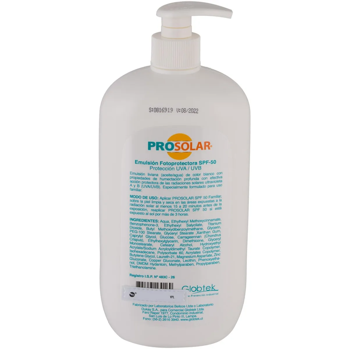 PROSOLAR - Protector solar SPF 50 1 l