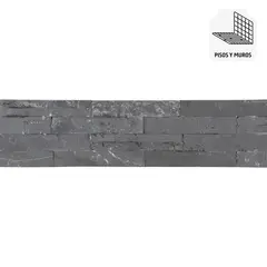 HOLZTEK - Piedra Natural Mosaico 60x15 cm Negro 0.63 m2