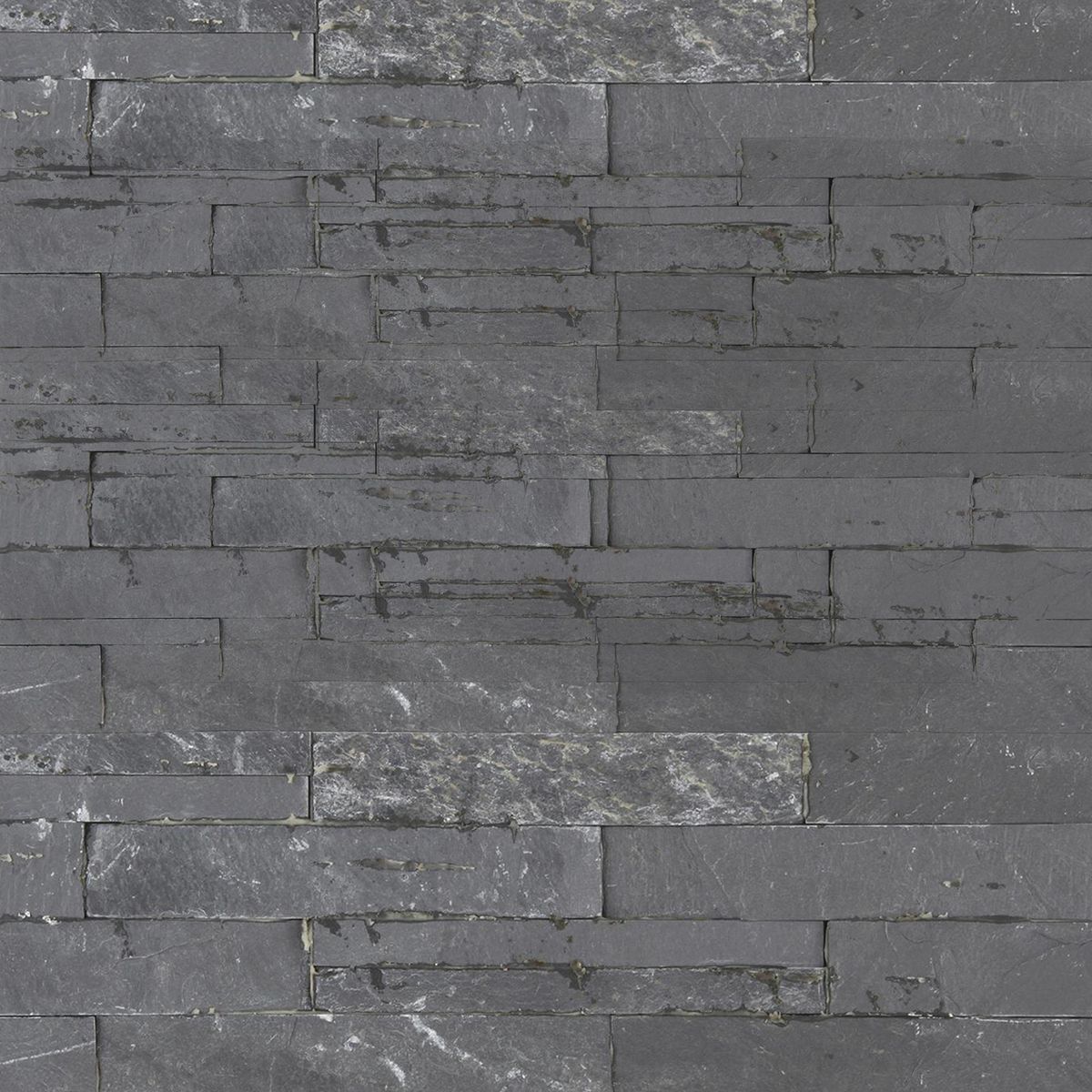 HOLZTEK - Piedra Natural Mosaico 60x15 cm Negro 0.63 m2