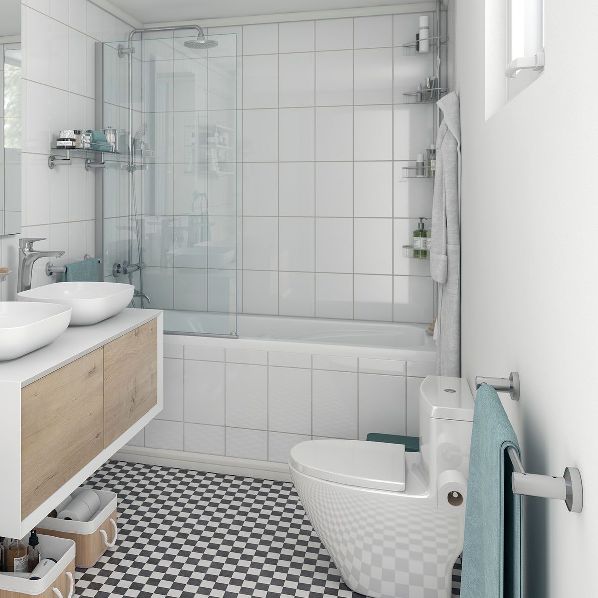 BRIGGS - Sanitario One piece a Piso 30,5 cm 6 Litros Fonte blanco