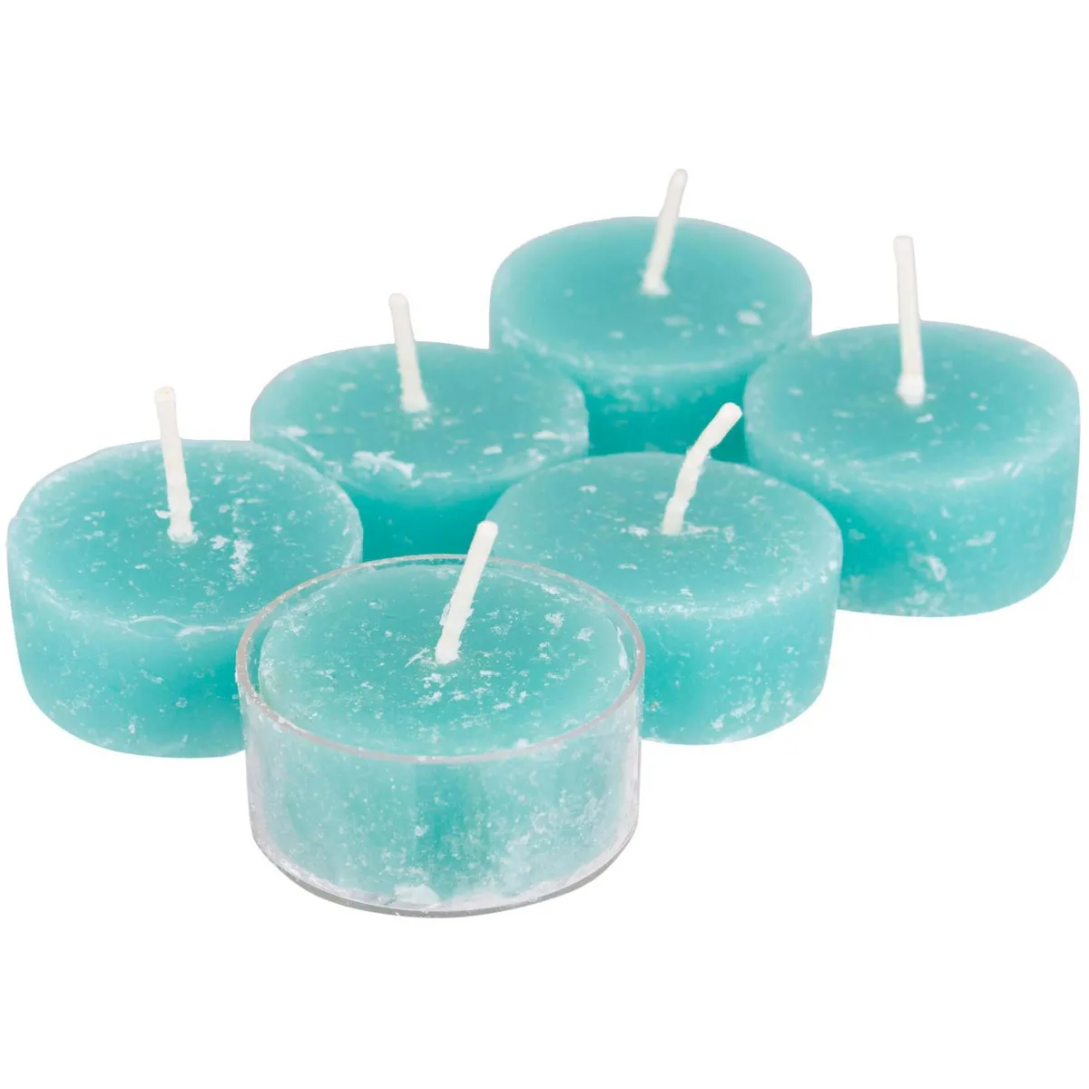 ORGANIC - Set de Velas Tealight Sandía 6 unidades Turquesa