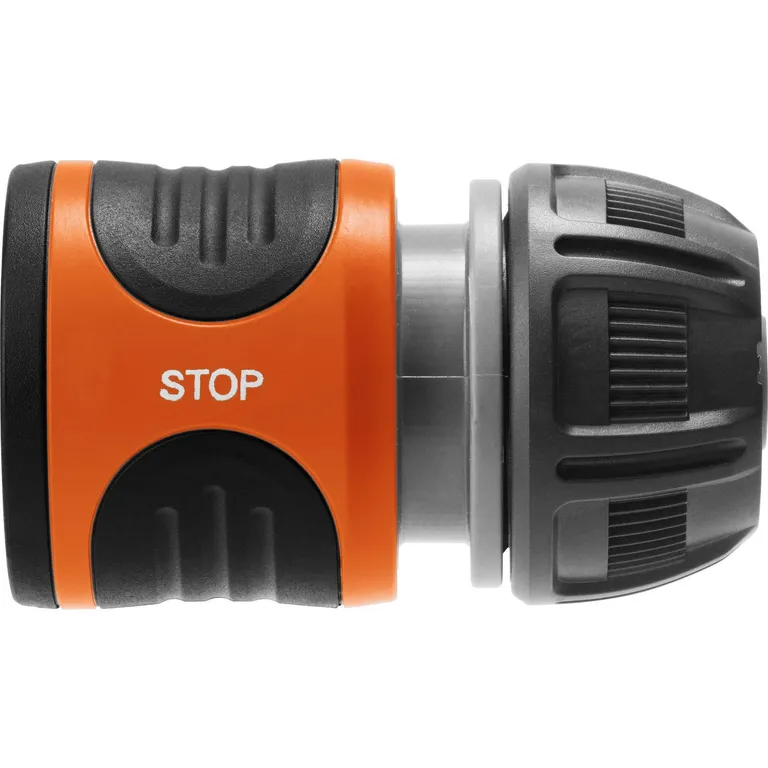 Conector para manguera 1/2" de plástico con stop