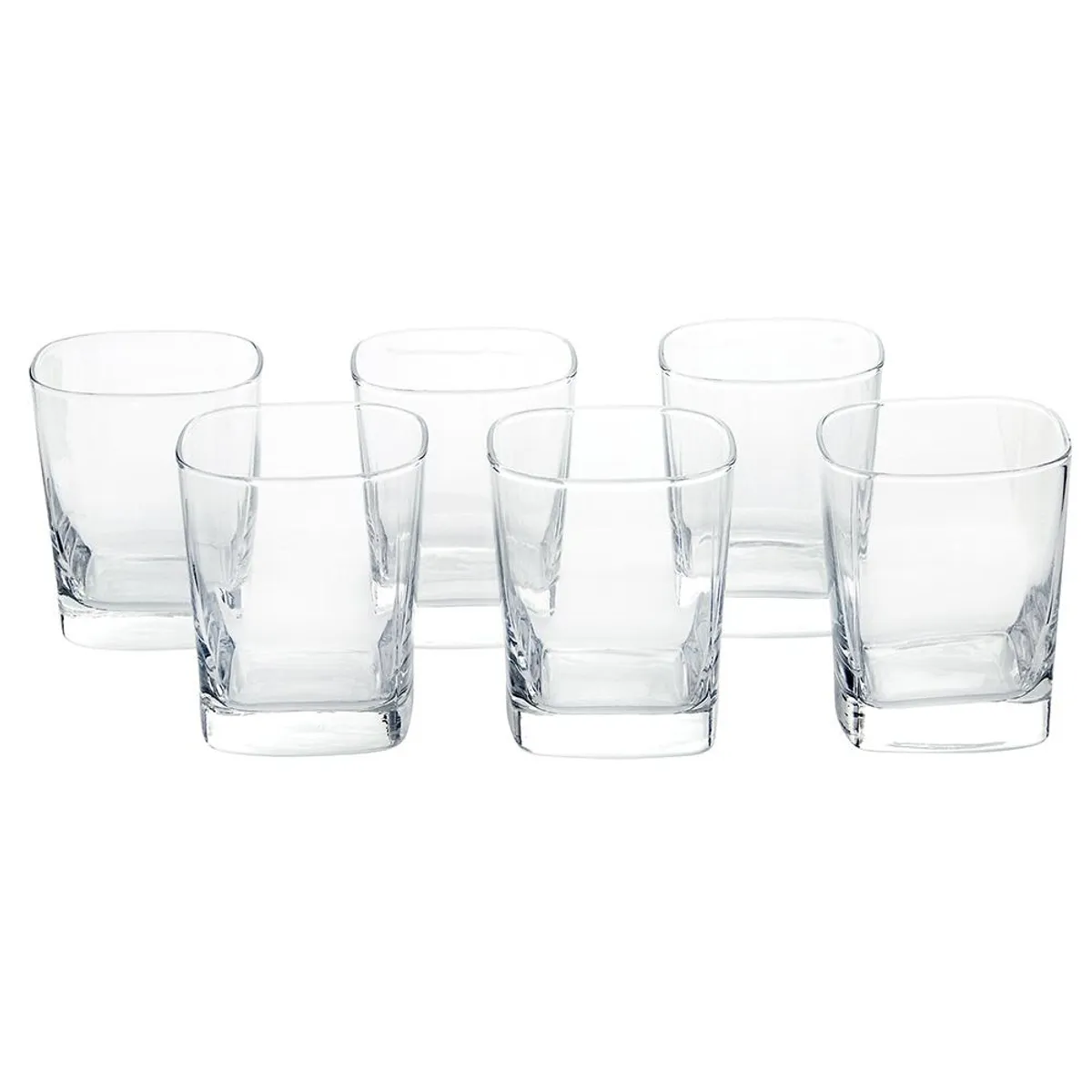 JUST HOME COLLECTION - Set 6 Vasos Bajo de Vidrio 325 ml Transparente