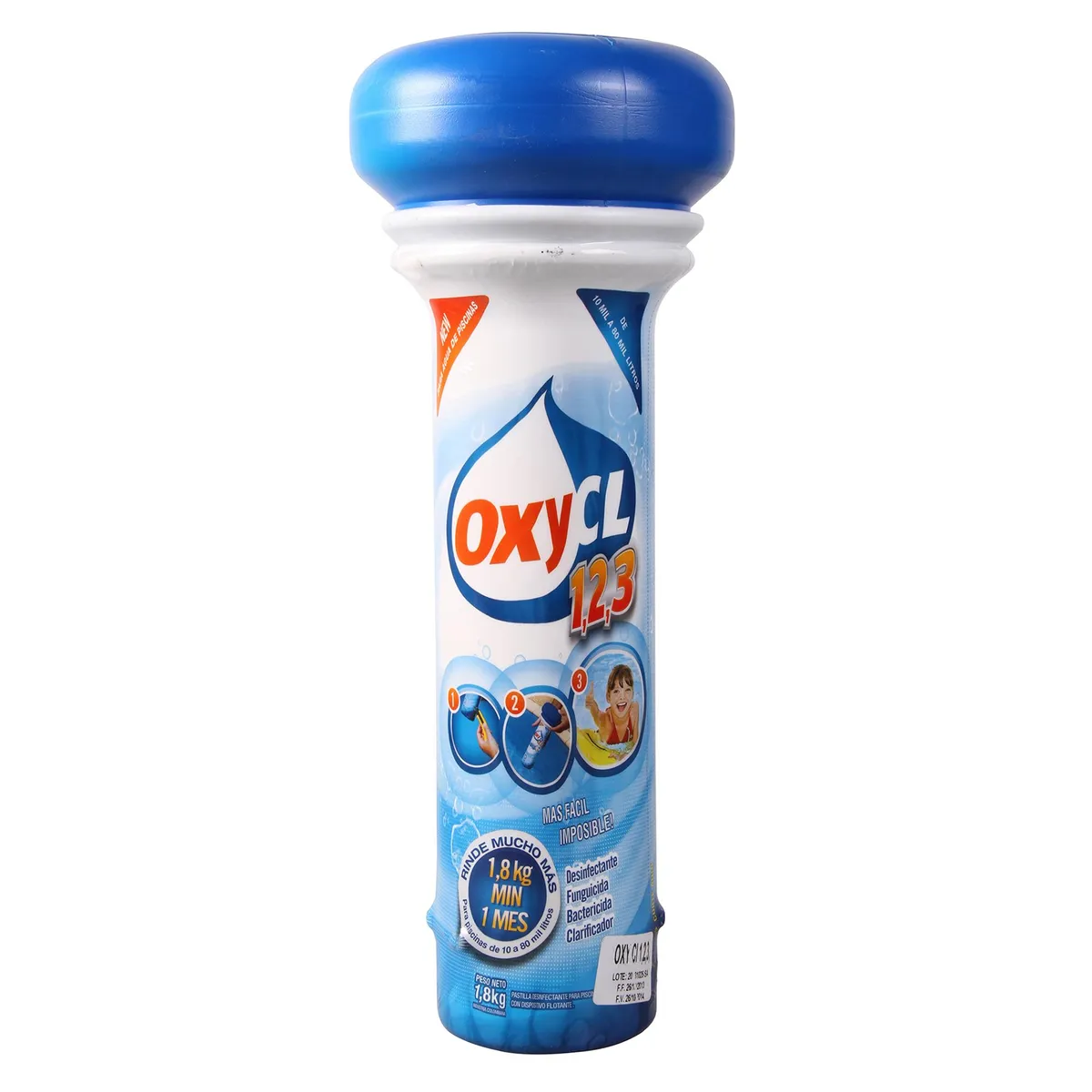 BIO PISCINAS - Decantador para Piscina Tableta 1.8 kg Frasco (plástico/vidrio)