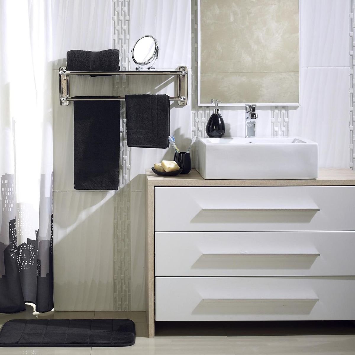 JUST HOME COLLECTION - Espejo cosmético 15 cm cromado