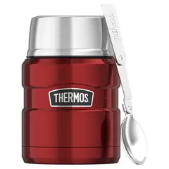 THERMOS - Termo para Comida 470 ml Acero Inoxidable Rojo/ Plateado