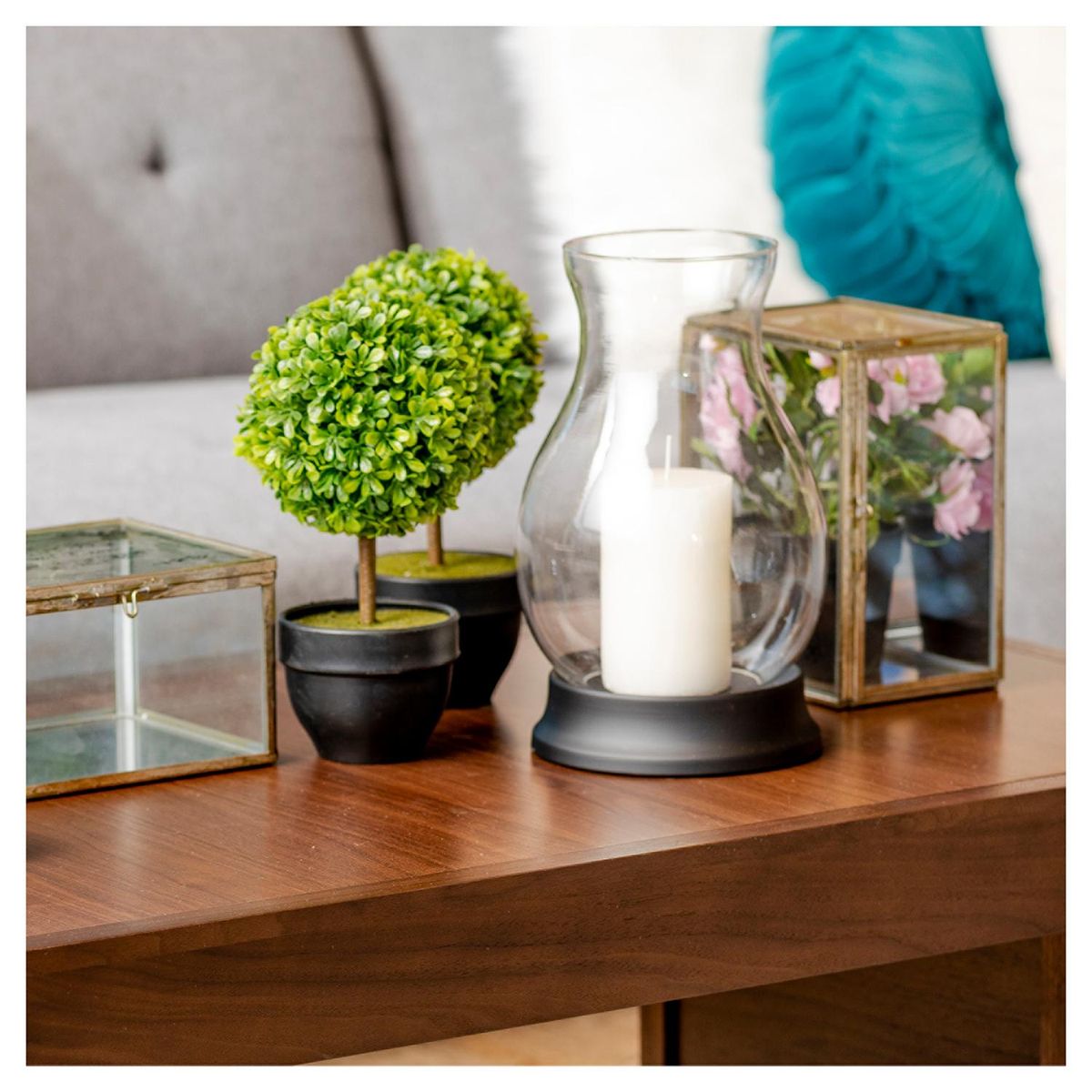 JUST HOME COLLECTION - Portavela negro Negro