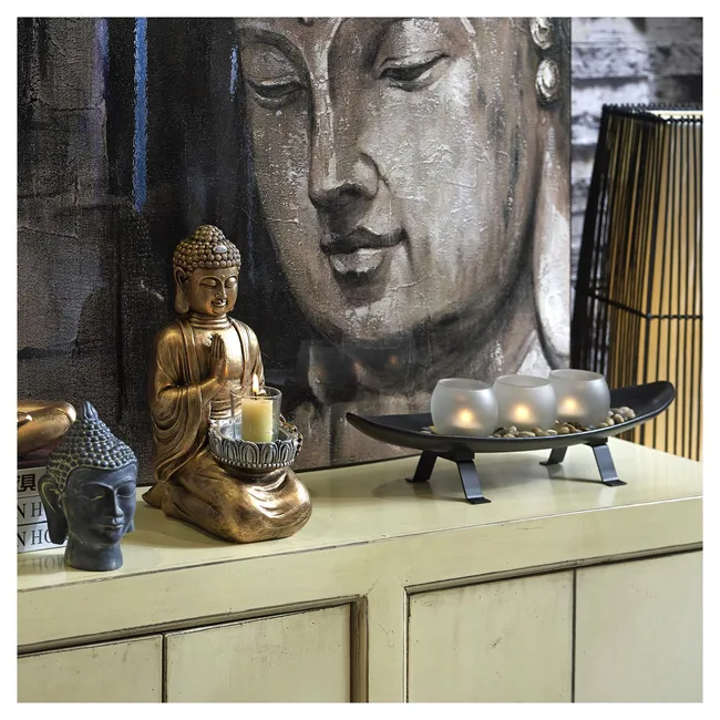 JUST HOME COLLECTION - Portavela 12,5x15,5x50,5 cm negro