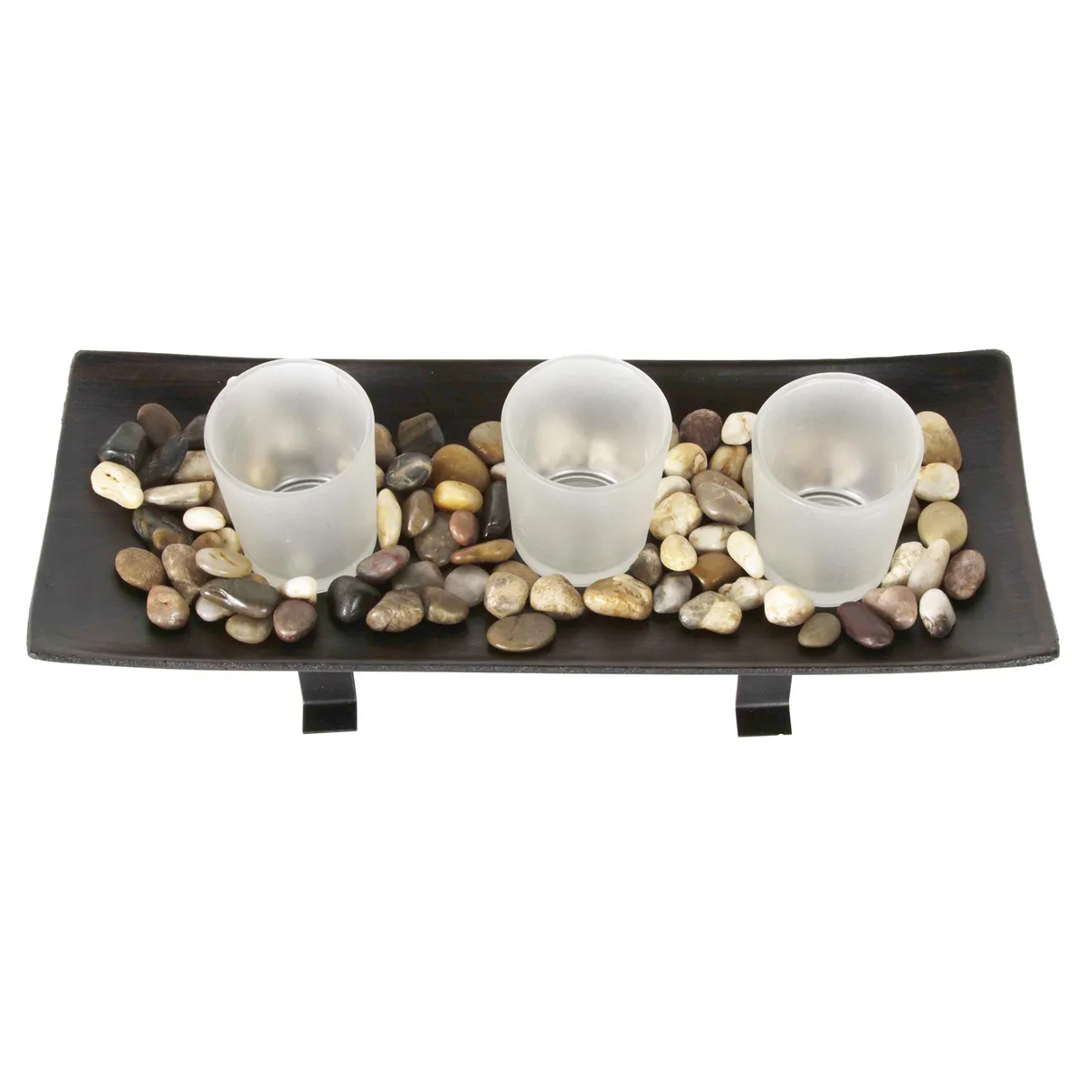 JUST HOME COLLECTION - Portavela 12,5x34x11,5 cm negro