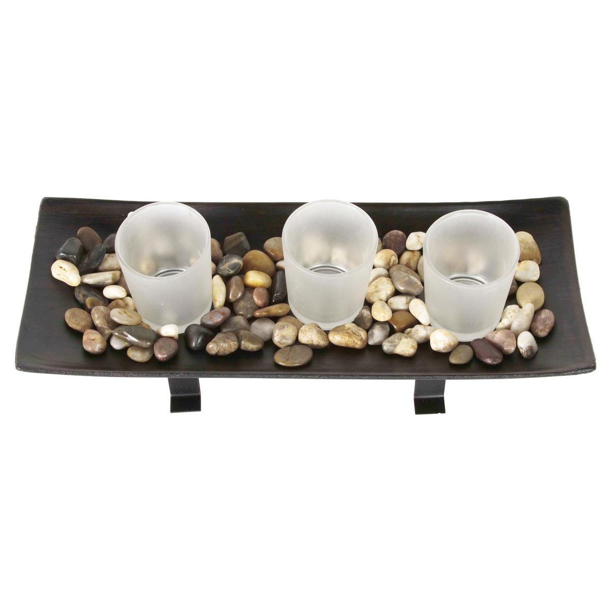 JUST HOME COLLECTION - Portavela 12,5x34x11,5 cm negro