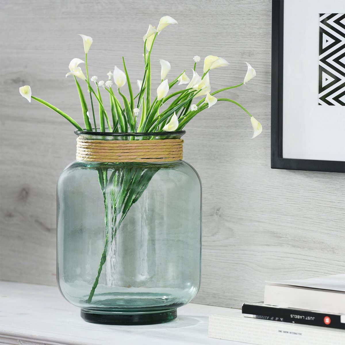 HOMY - Florero 25 cm vidrio transparente