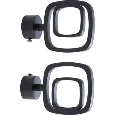 Set de terminales para barra de cortina 28 mm 2 unidades negro