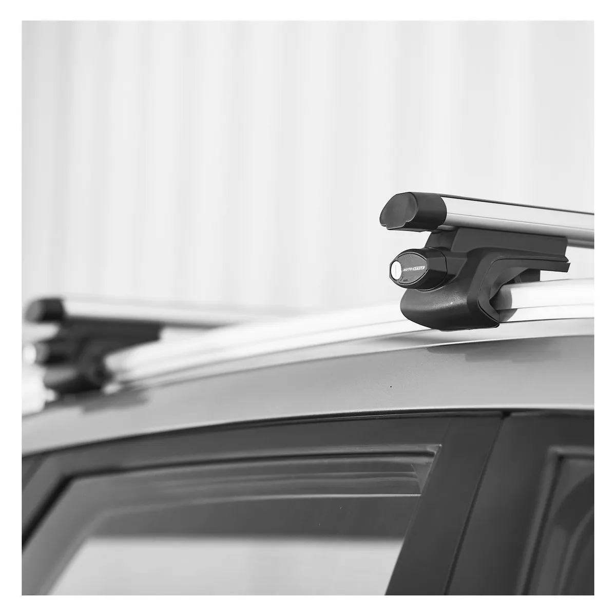 AUTOSTYLE - Barra de techo 1 m fierro plateado