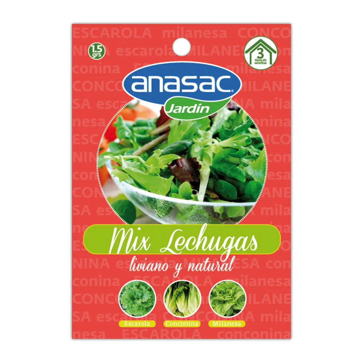 ANASAC - Mix Semillas de Lechugas 1.5 gr Sachet