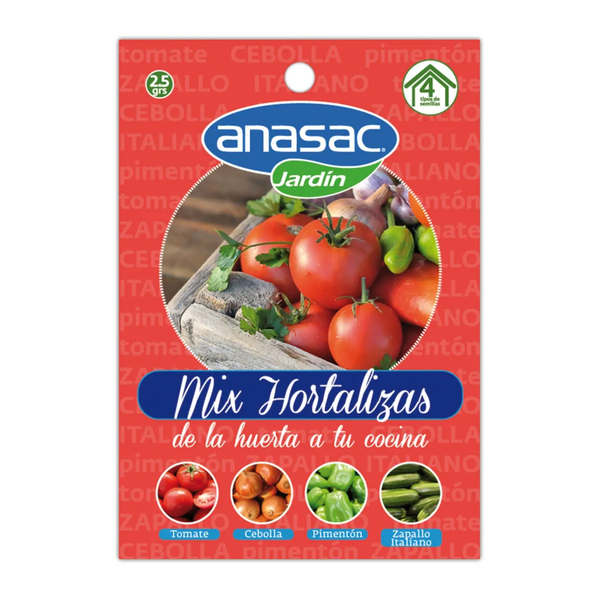 ANASAC - Mix Semillas de Hortalizas 2.5 gr Sachet